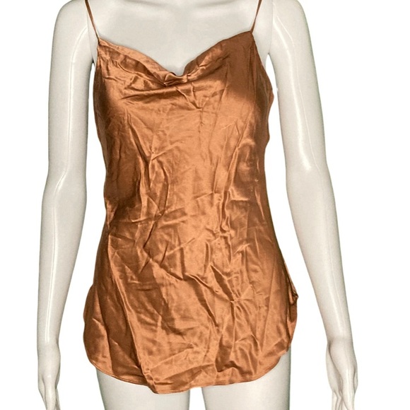 Cinq a Sept Marta Bronze Silk Tank - Sz XS - Picture 3 of 8